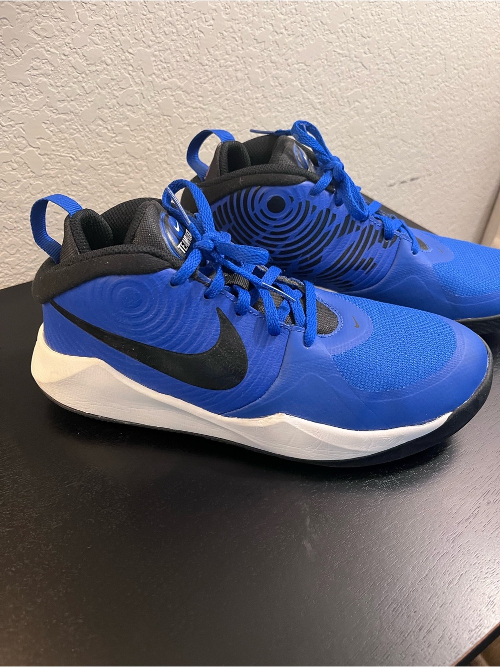 Nike Blue and Black Men's Athletic Basketball Shoes